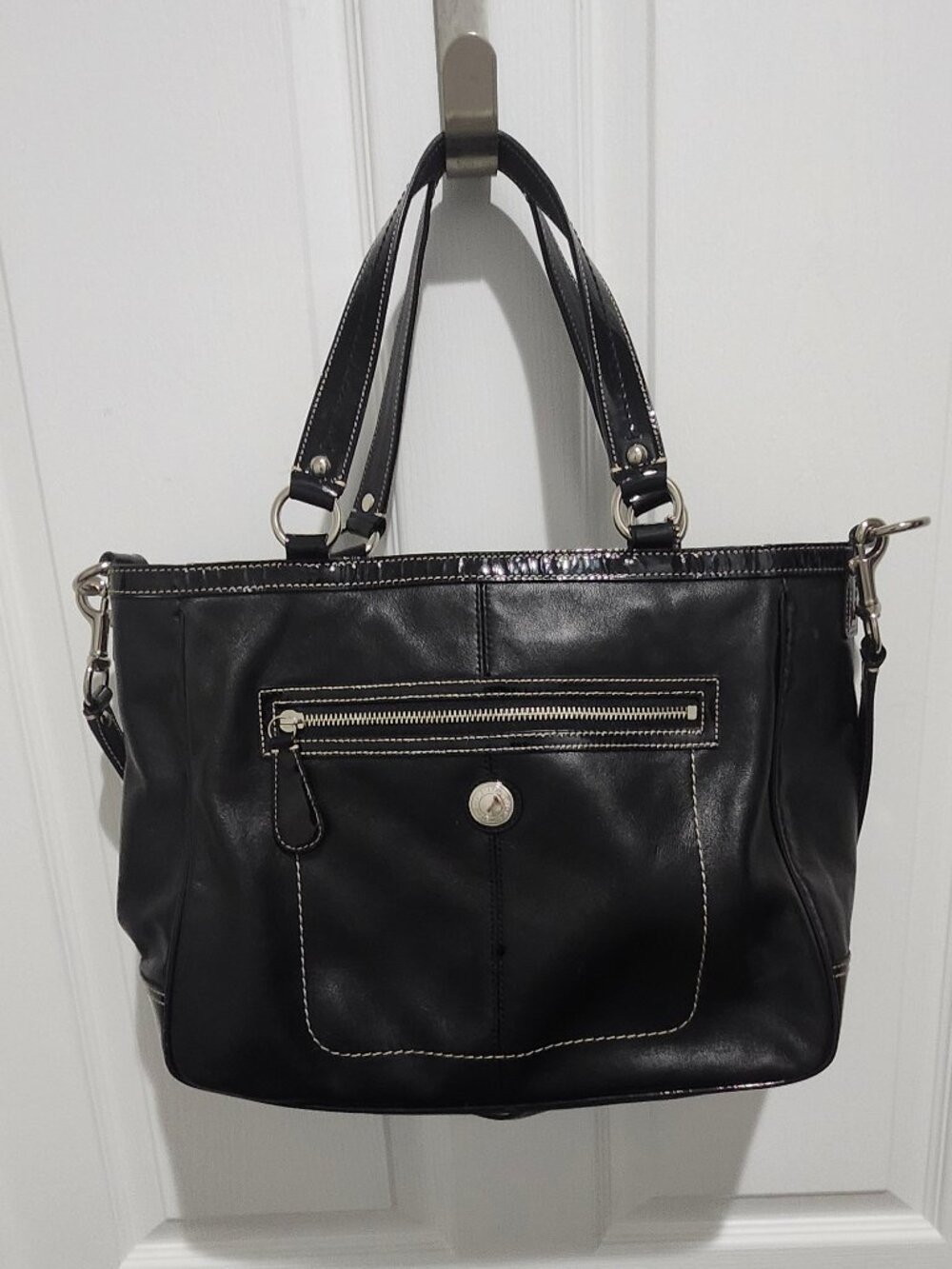 Coach Laura Black Leather Tote Bag Vintage F14887 - EXCELLENT